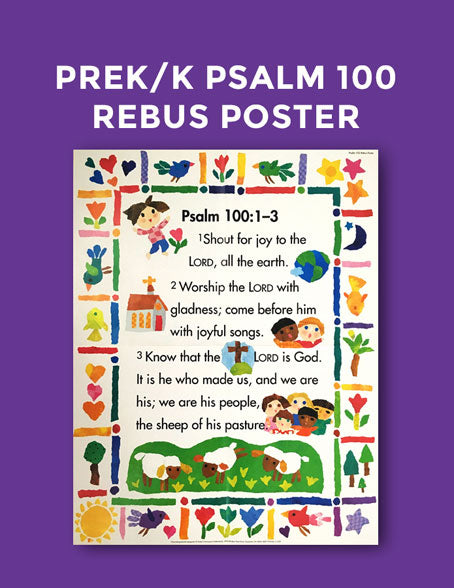 VBS YR 3 PREK/K PSALM 100 REBUS POSTER