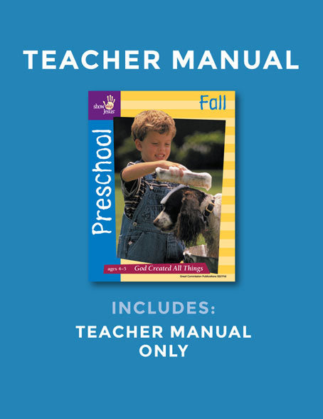 Preschool God Created All Things Teacher Manual